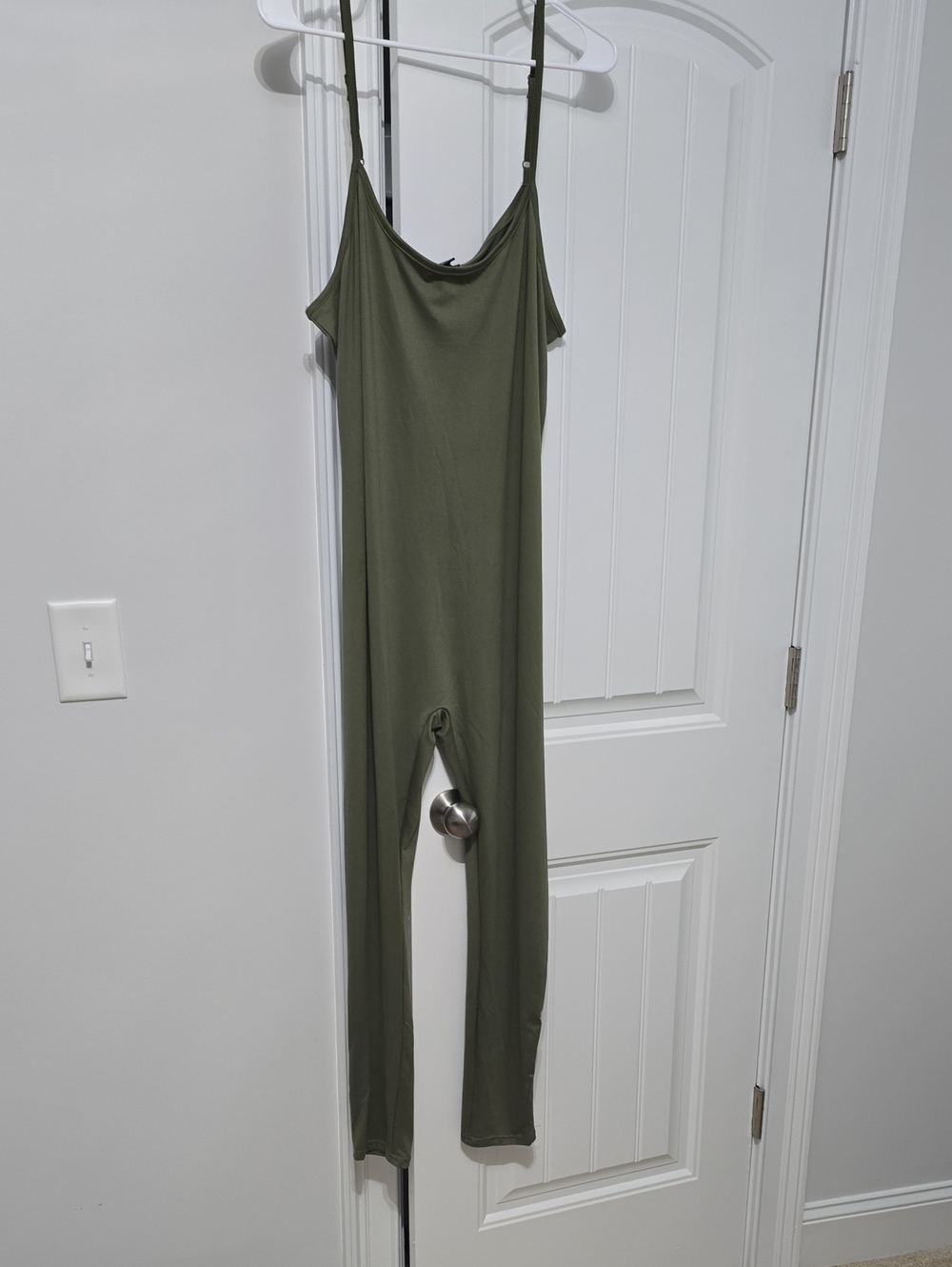 Rouge! Olive Green Slim-Strap Jumpsuit